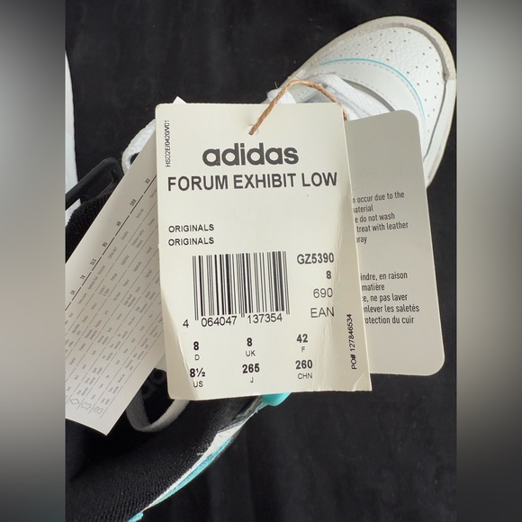 Adidas White and Teal Sneakers main image 9